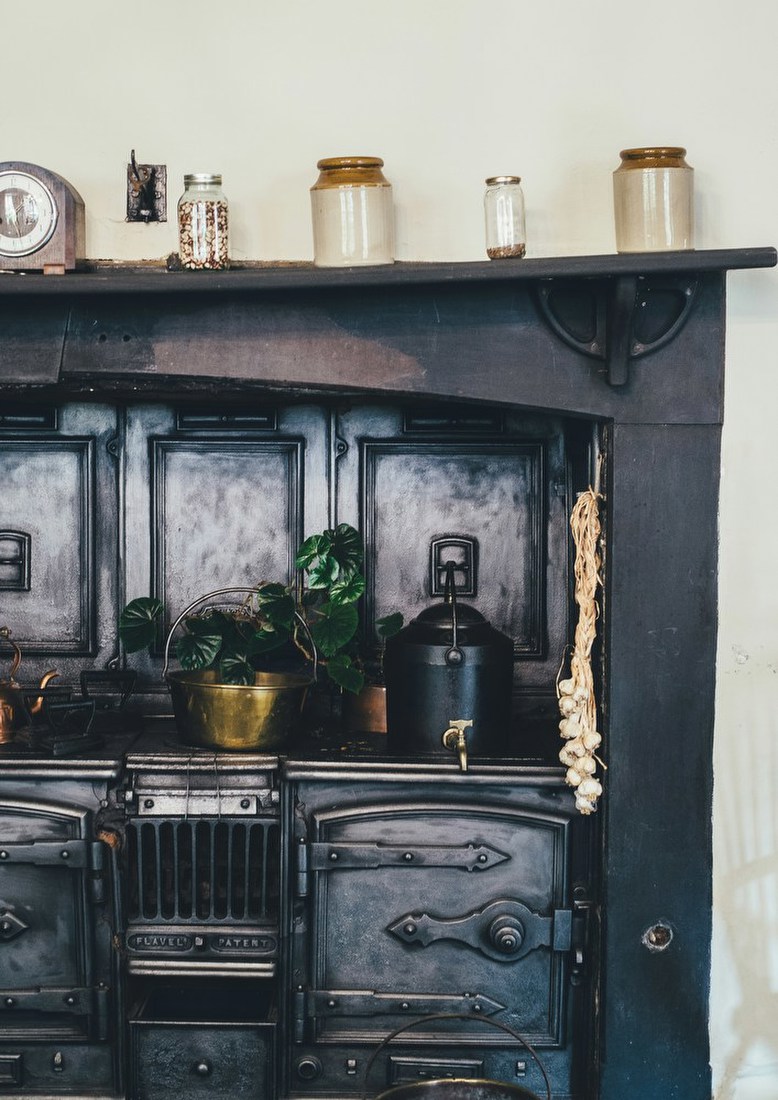 Vintage Kitchen Stove Scene