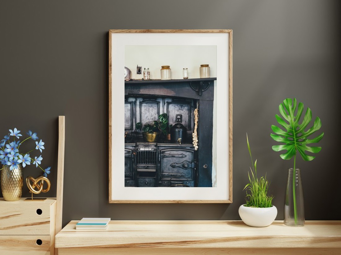 Vintage Kitchen Stove Scene
