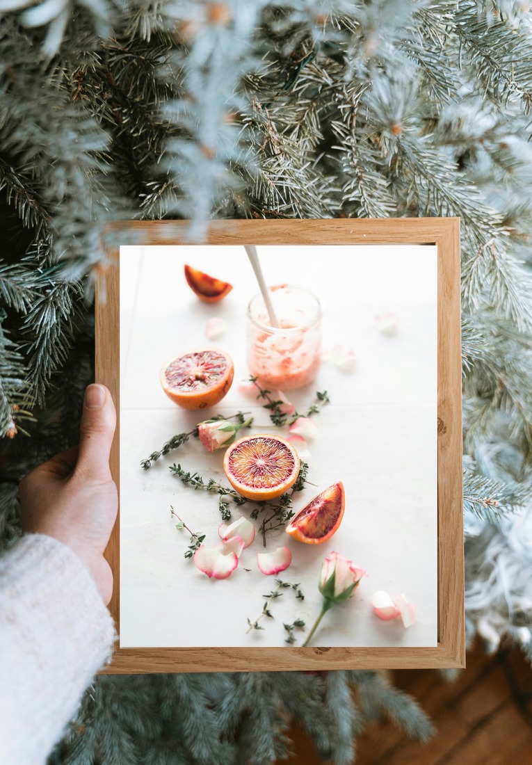 Citrus and Petals Still Life