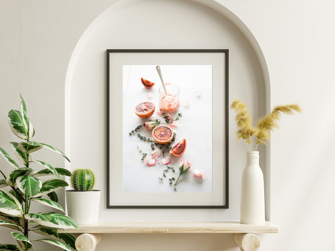 Citrus and Petals Still Life