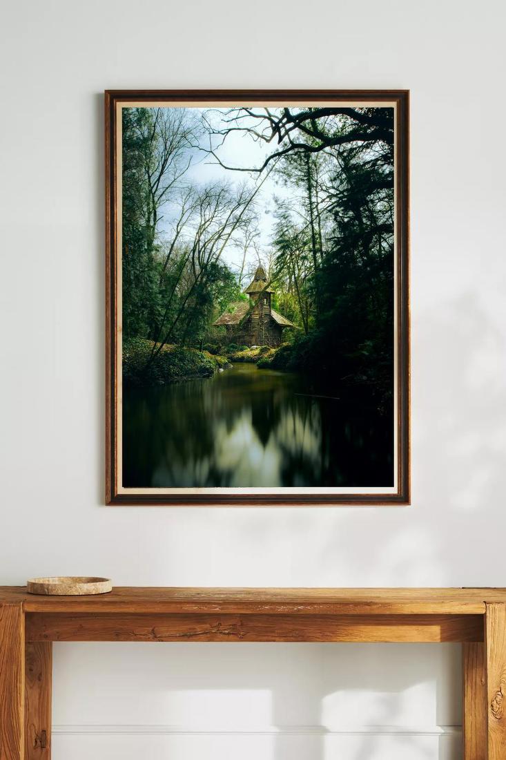Forest Cabin by the Pond