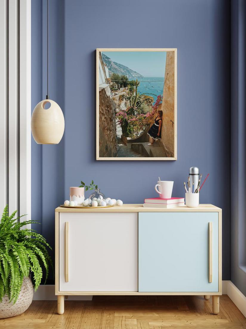 Woman Overlooking Coastal View