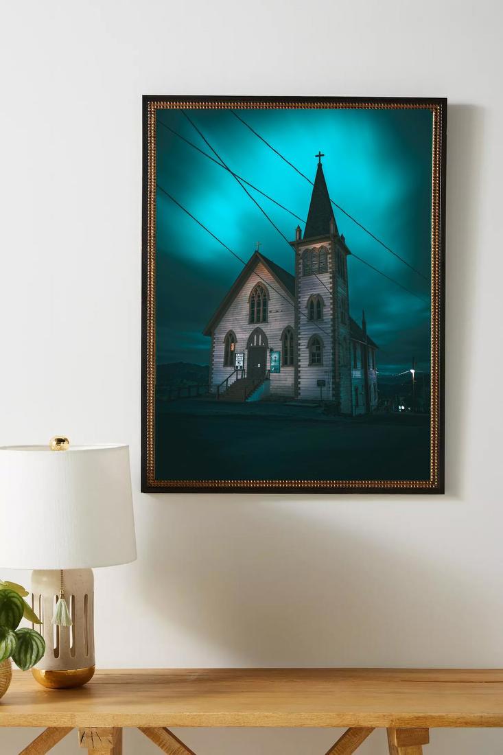 Nighttime Gothic Church Glow
