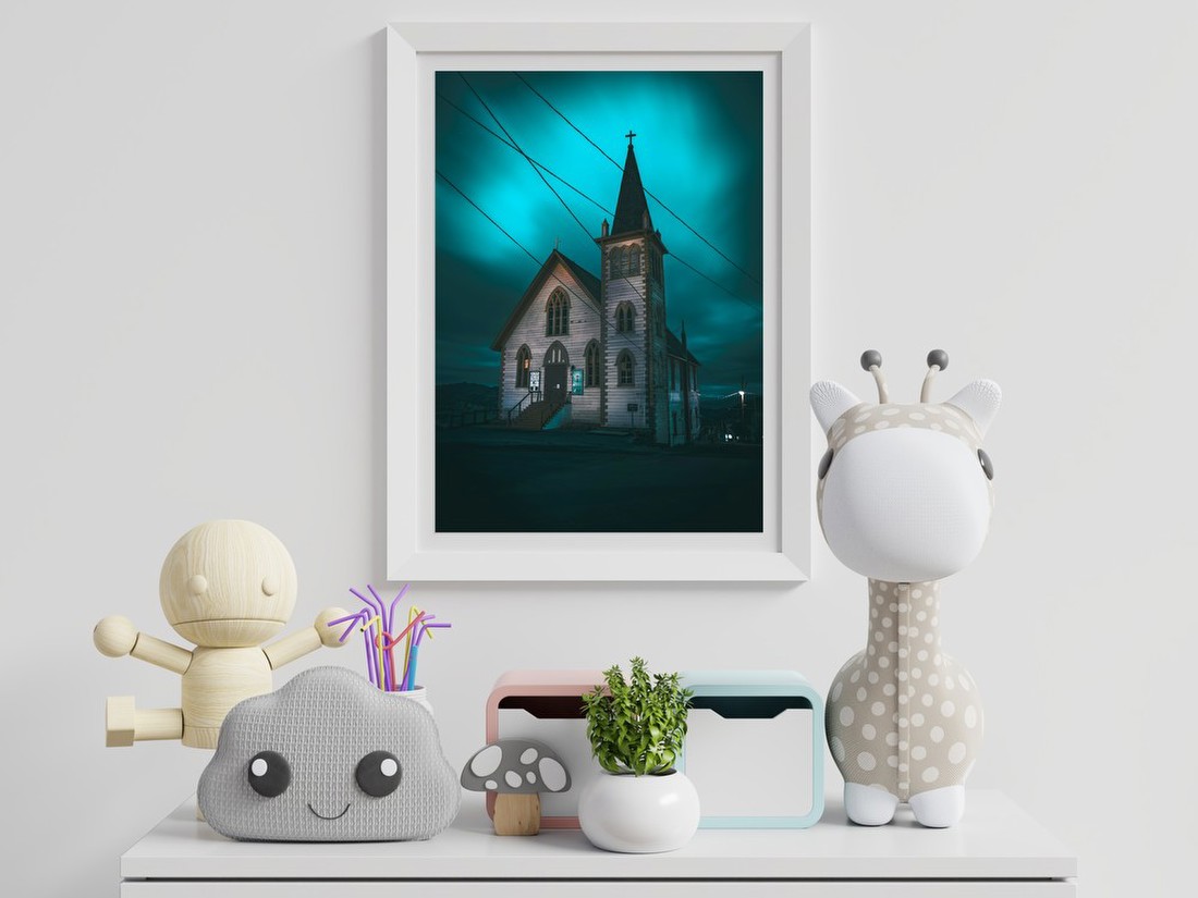 Nighttime Gothic Church Glow