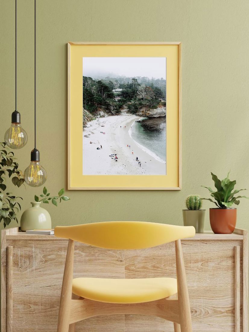 Misty Coastal Beach