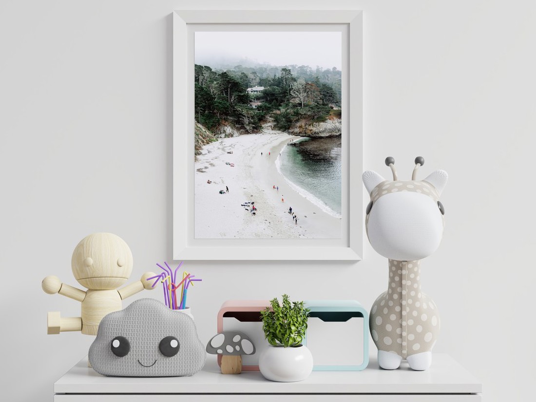 Misty Coastal Beach