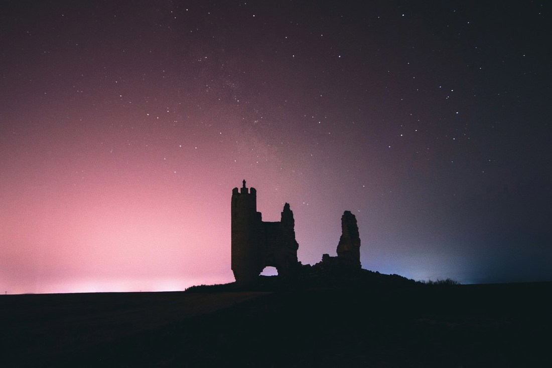 Ruins Under Starry Sky