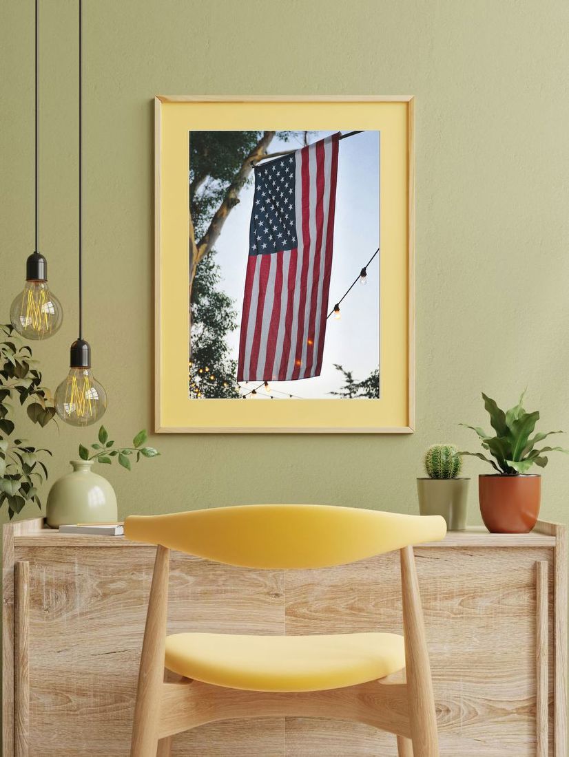 American Flag at Dusk