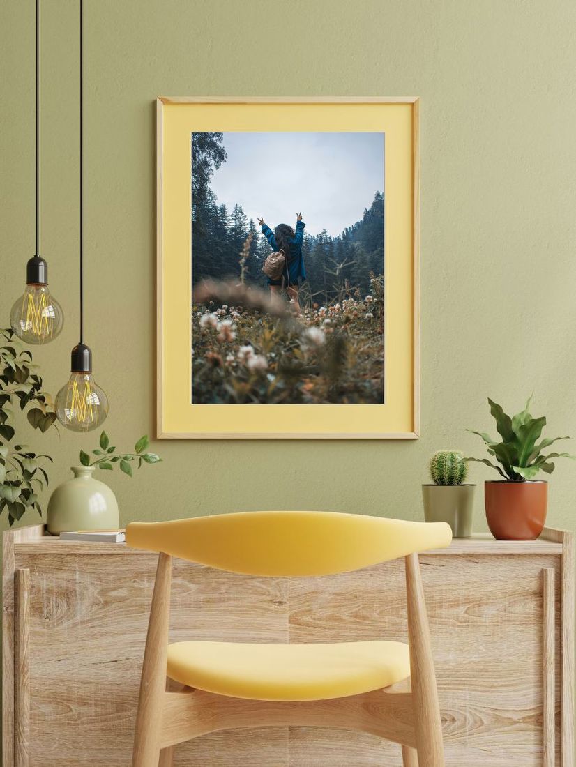 Hiker in Mountain Meadow