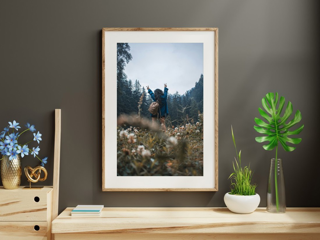 Hiker in Mountain Meadow