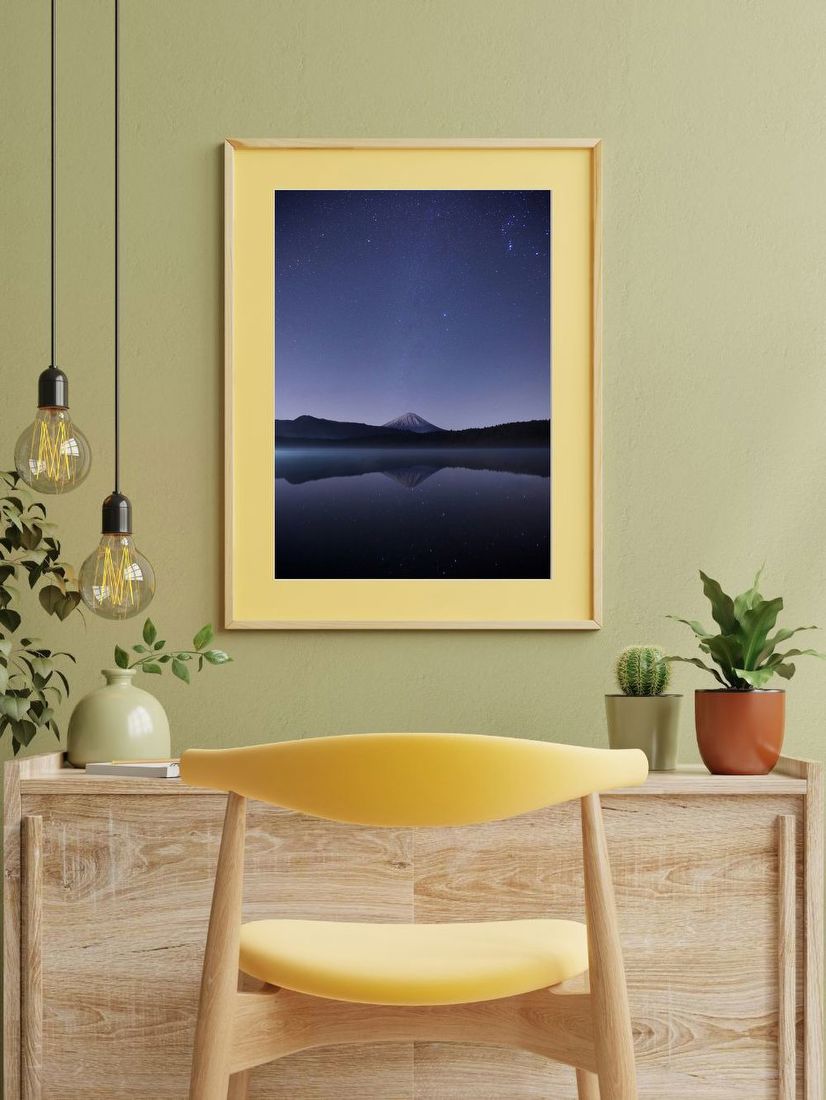 Starry Night Over Mountain Lake
