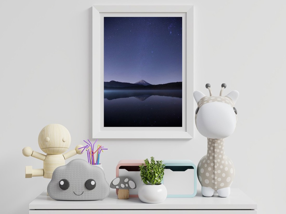 Starry Night Over Mountain Lake