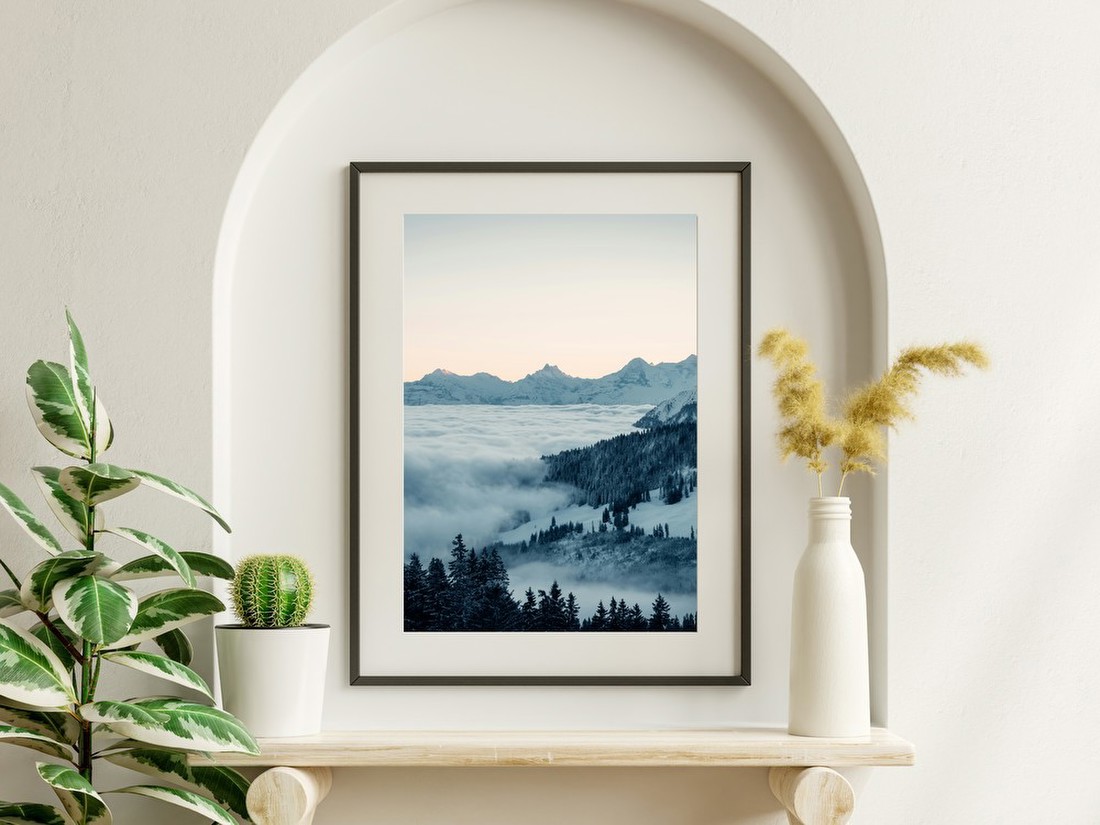 Snowy Mountain Sunrise