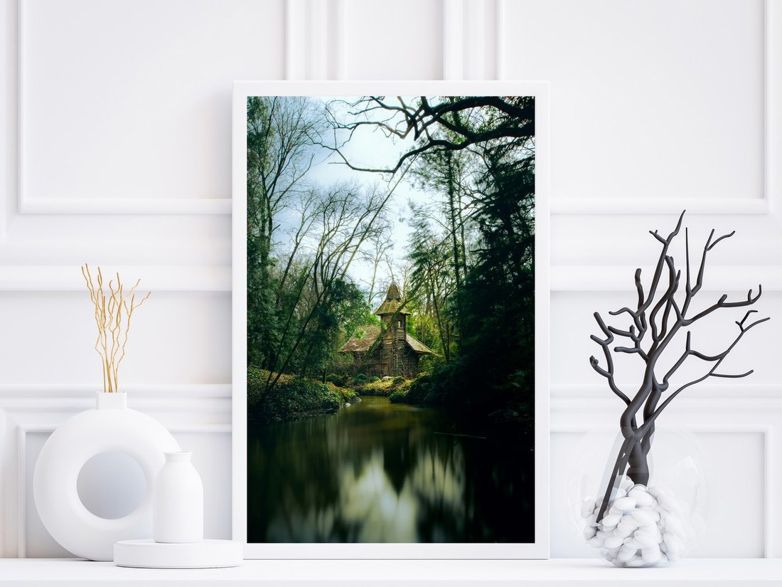Forest Cabin by the Pond