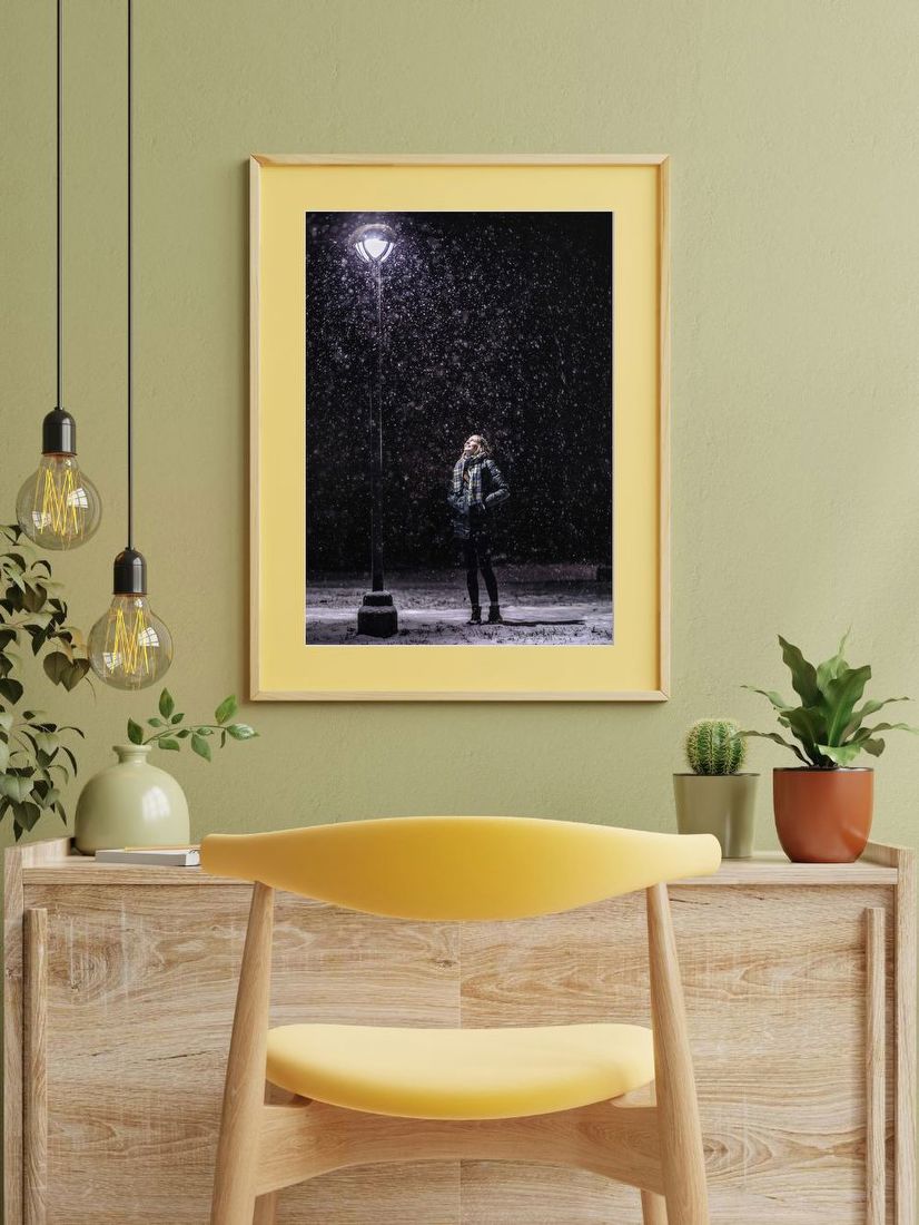 Under the Streetlight Snowfall