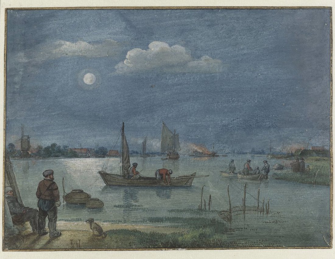 Fishermen by Moonlight – Hendrick Avercamp