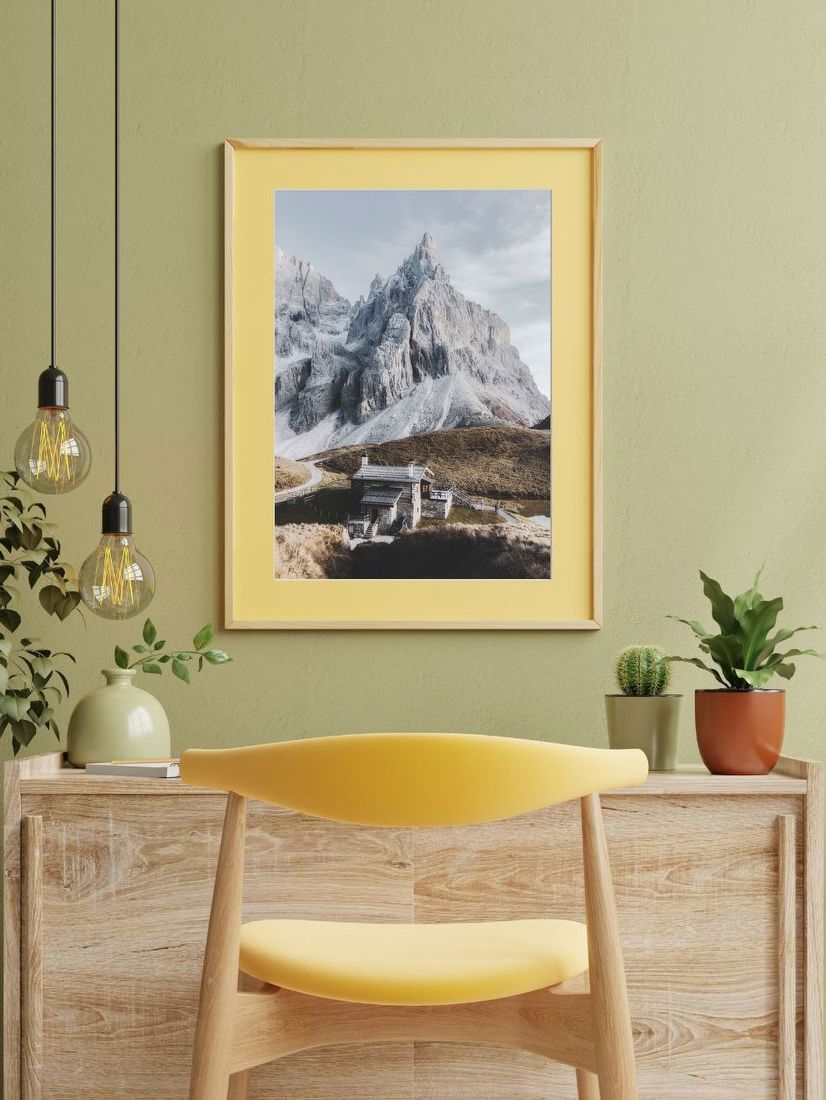Alpine Cabin beneath Towering Peak