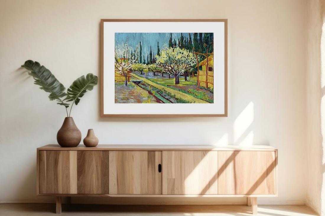 Orchard Bordered by Cypresses – Vincent van Gogh
