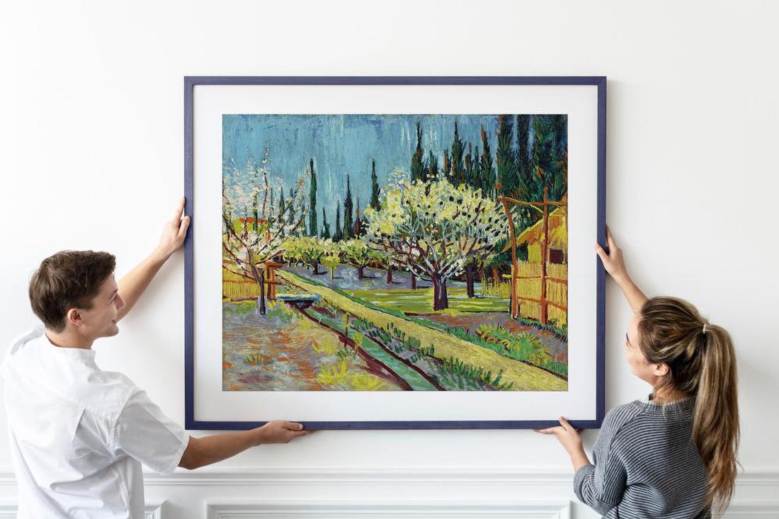 Orchard Bordered by Cypresses – Vincent van Gogh