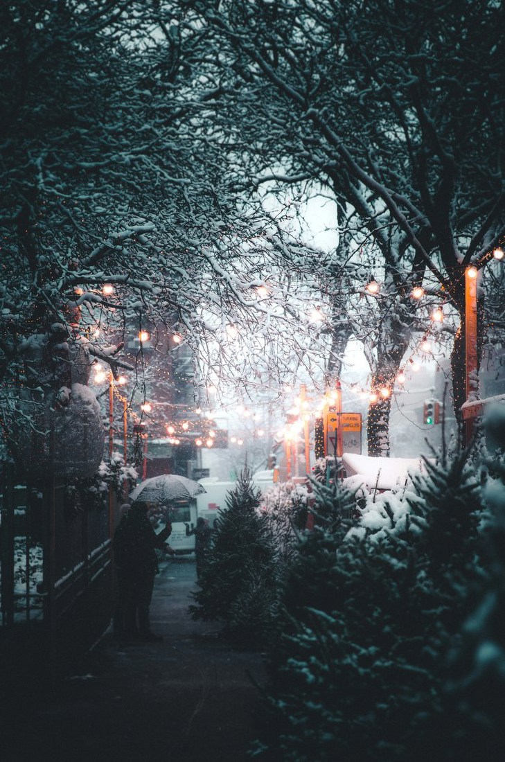 Snowy Evening Street