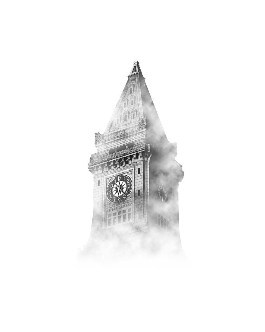 Clock Tower in Mist