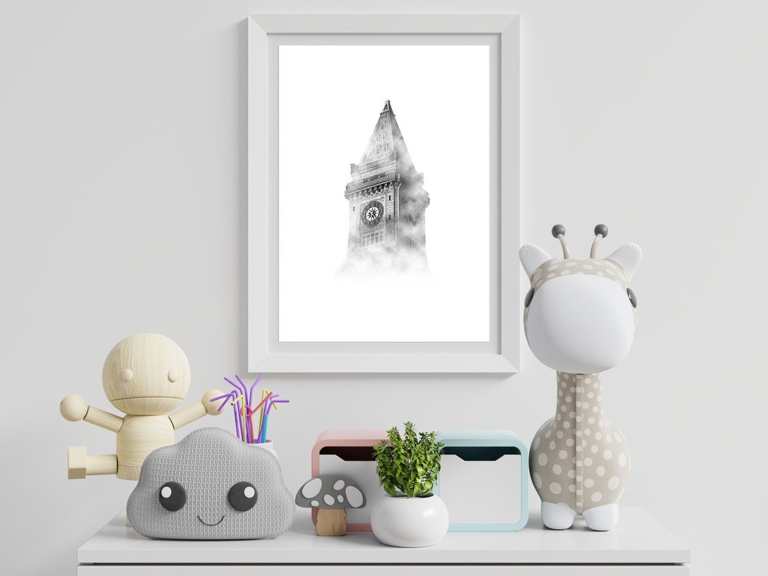Clock Tower in Mist