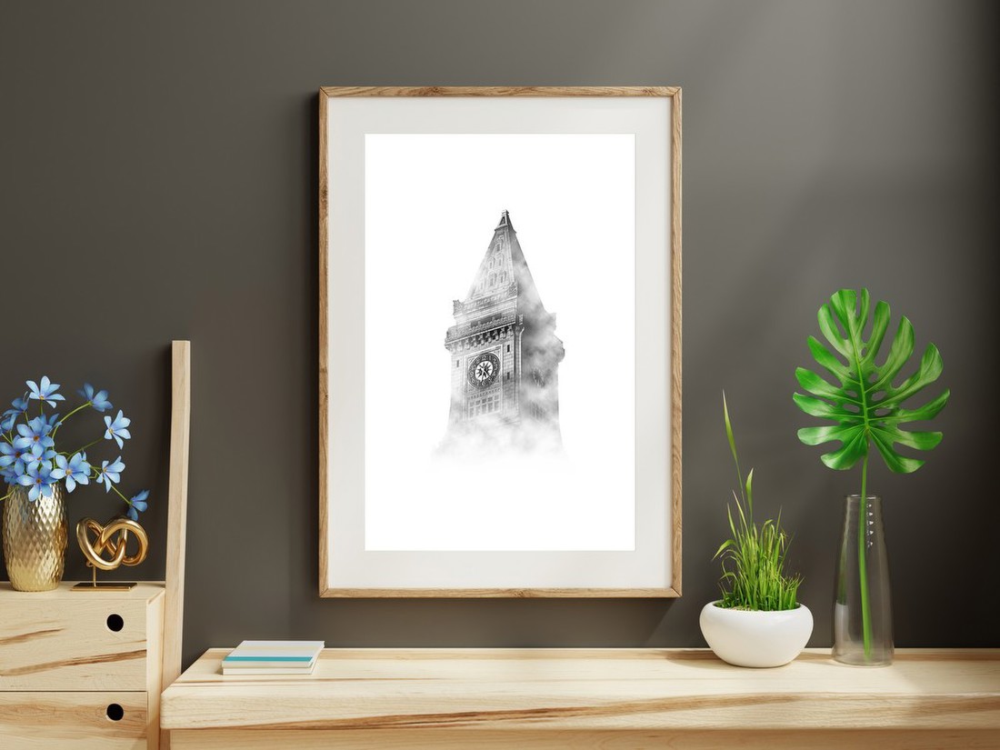 Clock Tower in Mist