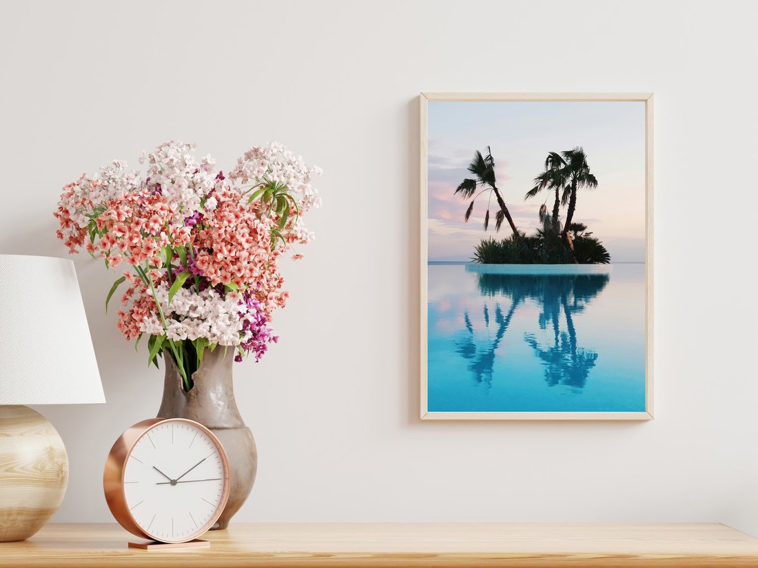 Palm Reflections at Sunset