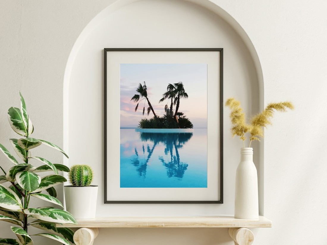 Palm Reflections at Sunset