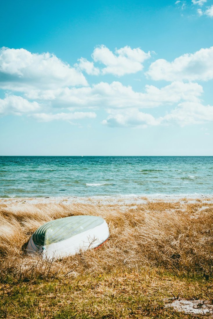 Beached Rowboat by the Sea