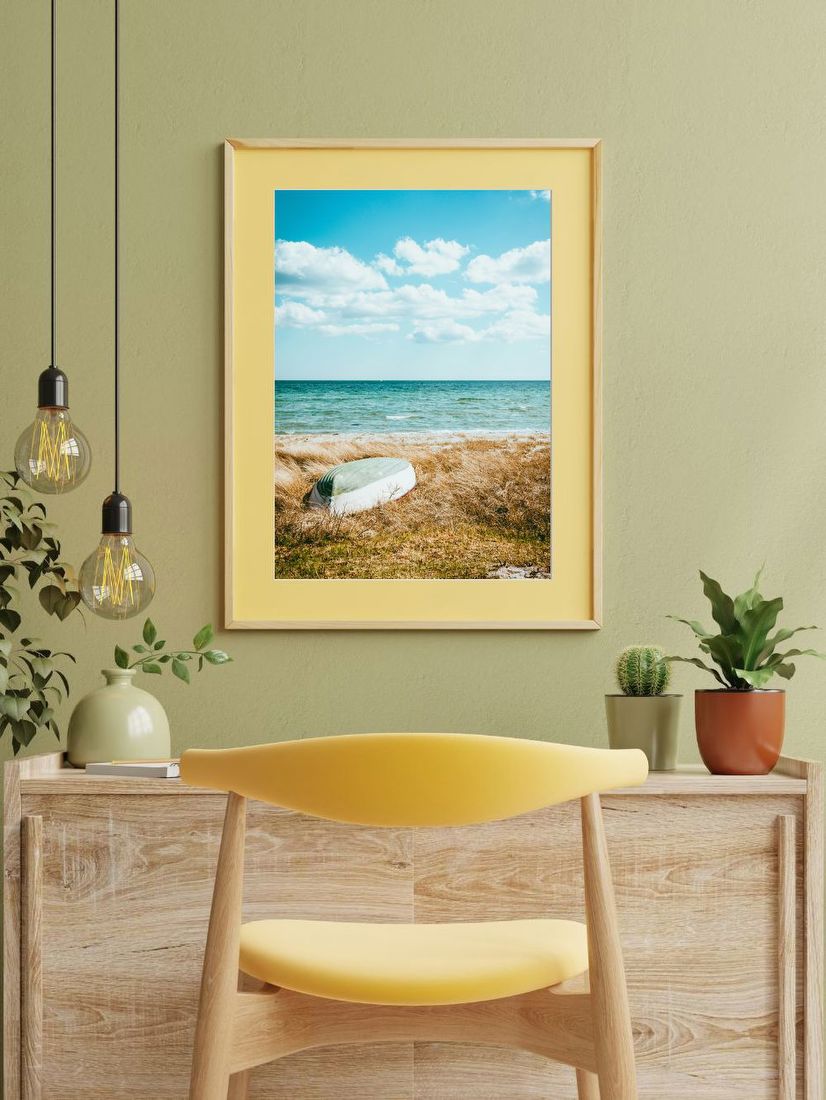 Beached Rowboat by the Sea