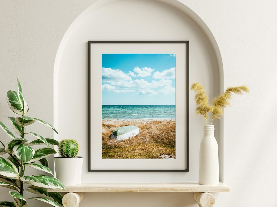 Beached Rowboat by the Sea