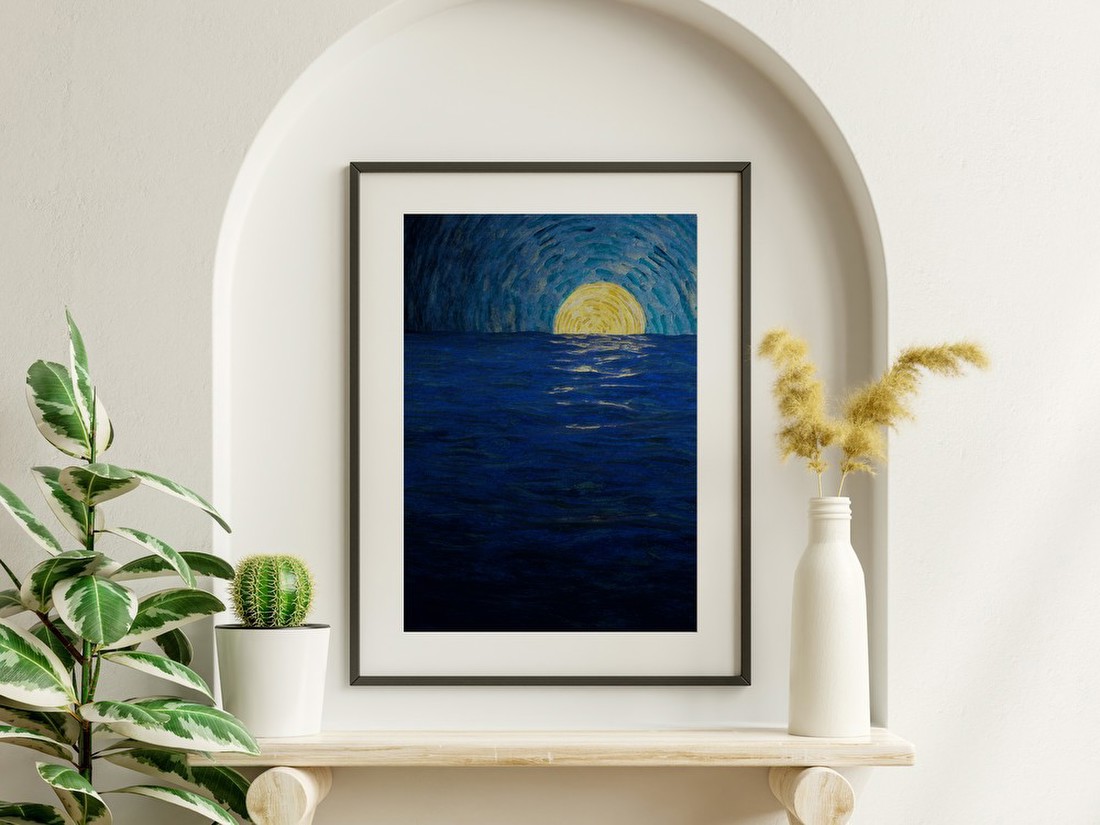 Sunset Over the Sea