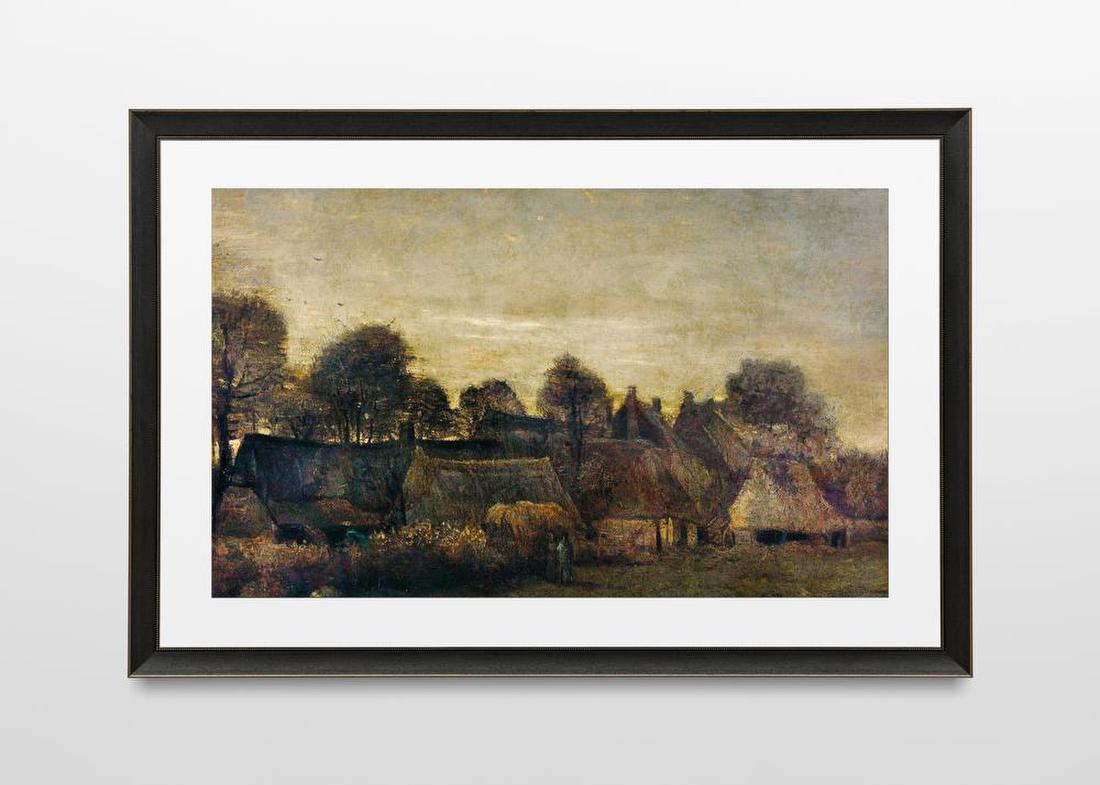 Farming Village at Twilight – Vincent van Gogh