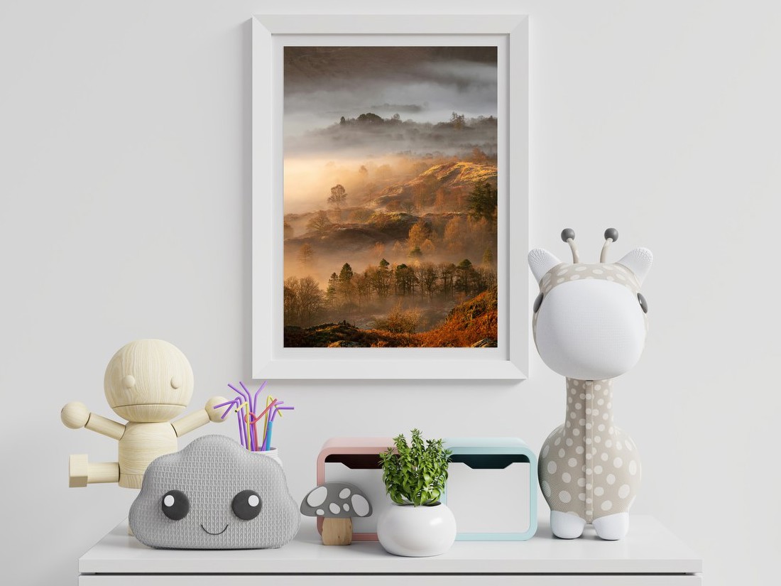 Misty Autumn Hillside