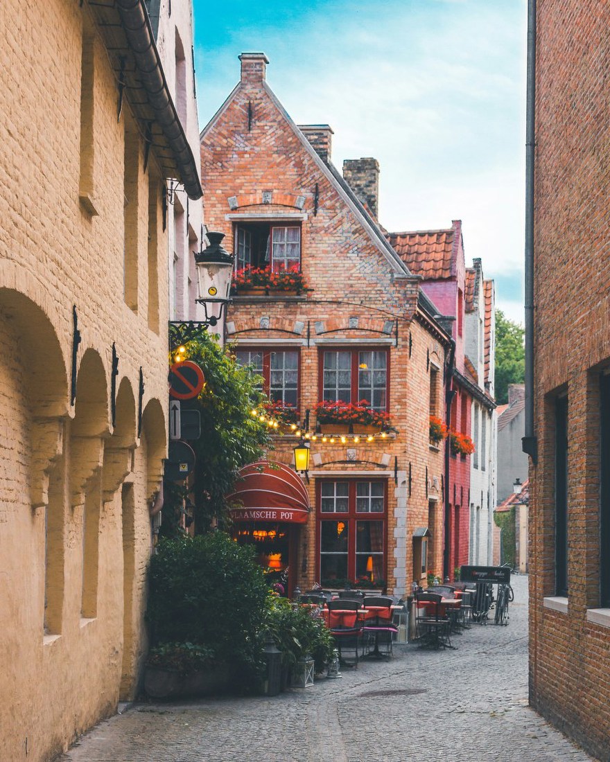 Charming European Alley Café