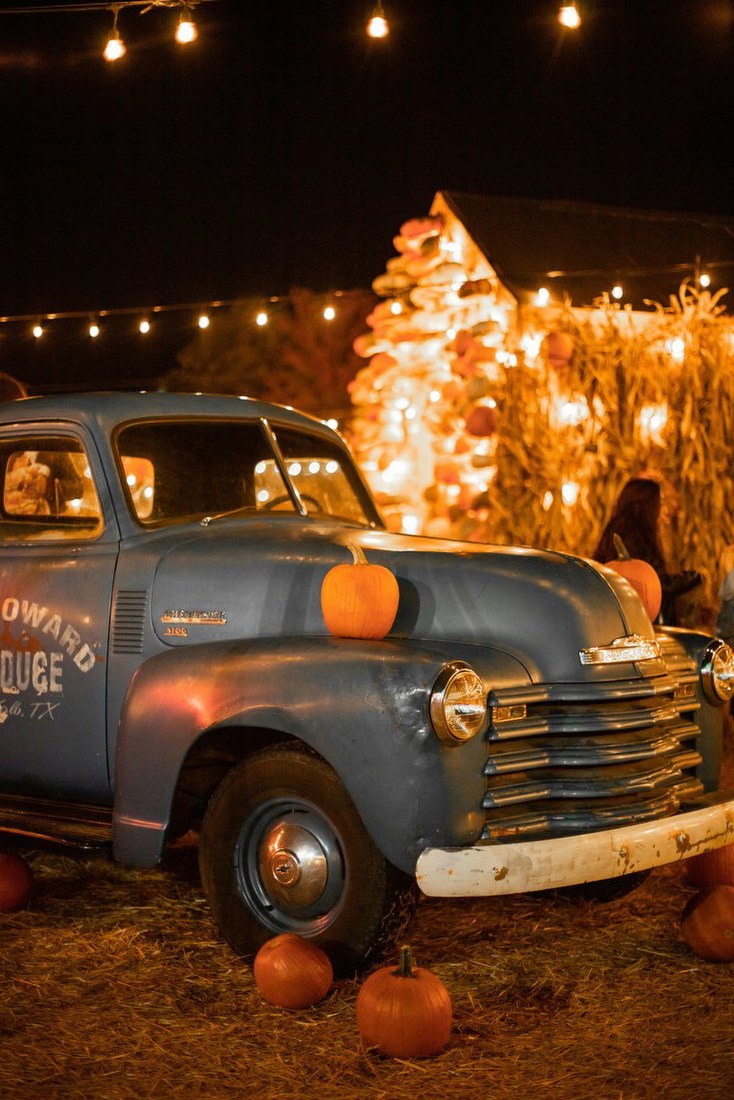 Vintage Truck at Harvest Night