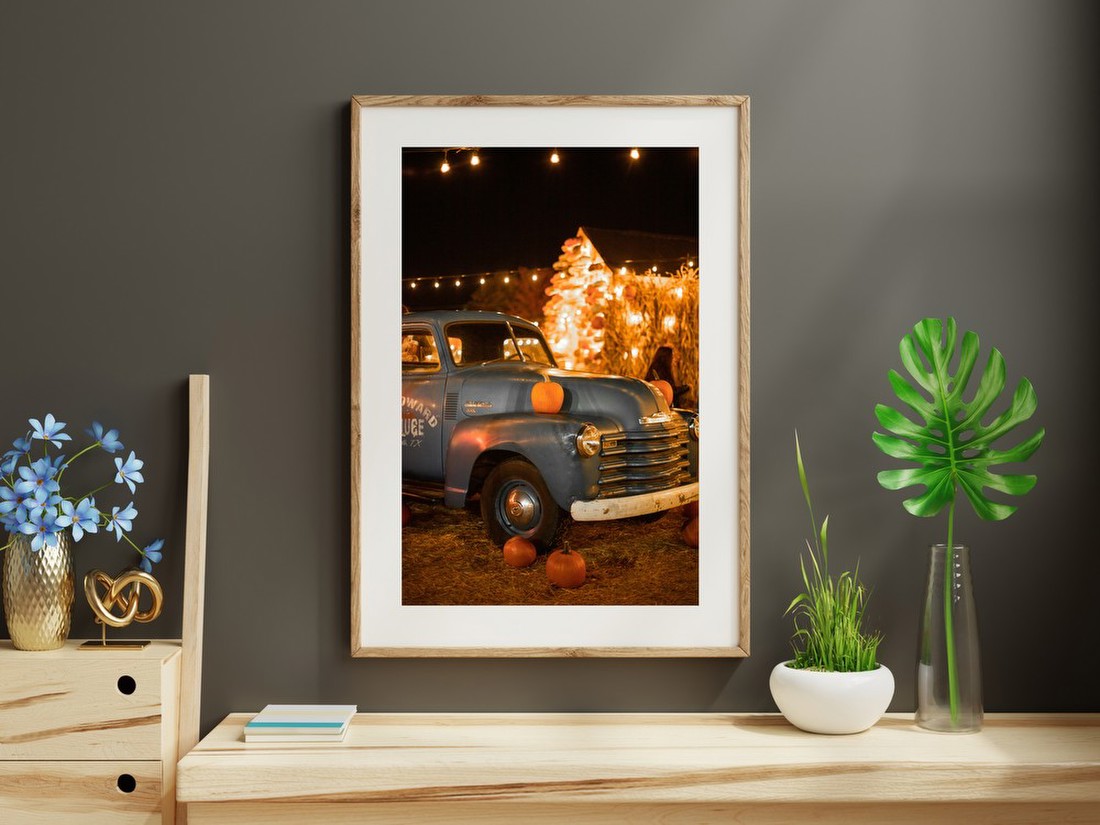 Vintage Truck at Harvest Night