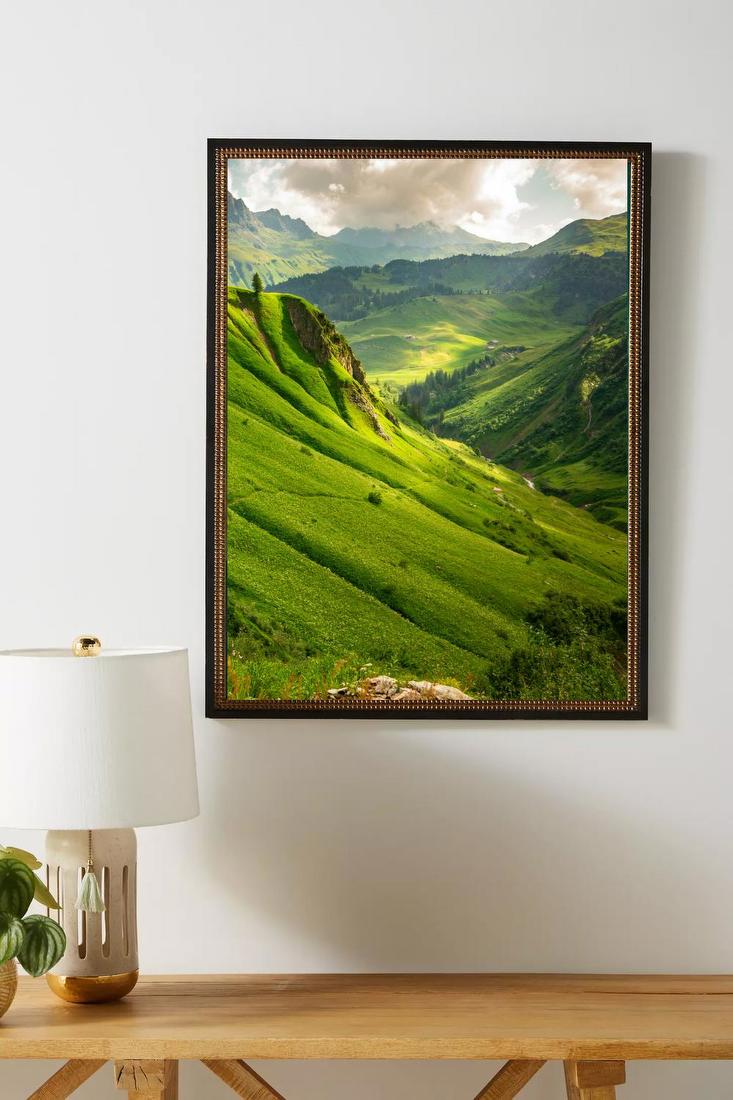 Sunlit Mountain Valley