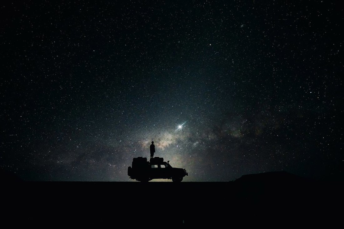 Stargazer Over the Desert