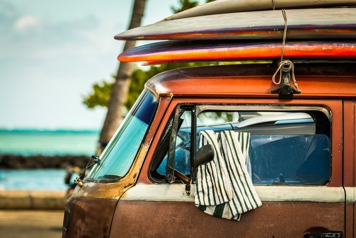 Surf Van by the Sea
