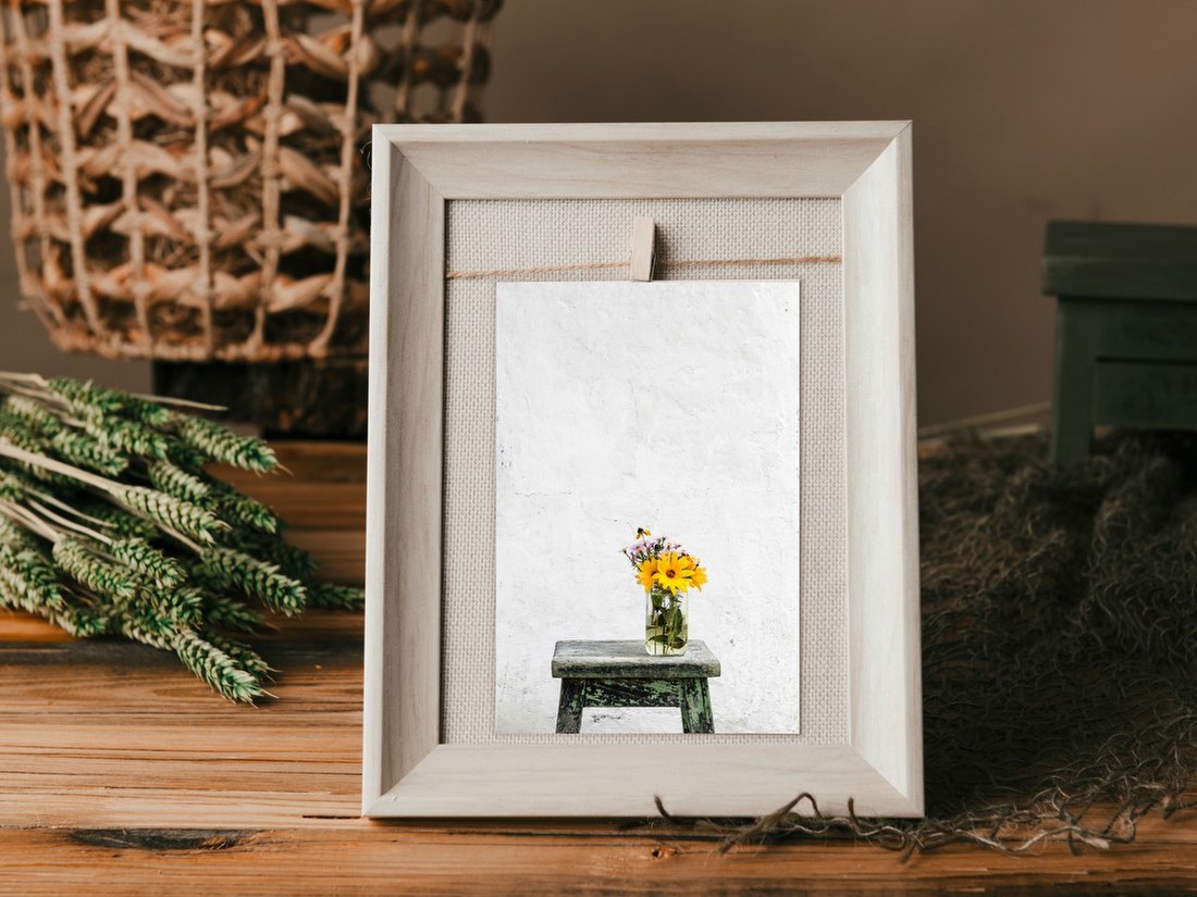 Sunlit Flowers on Stool