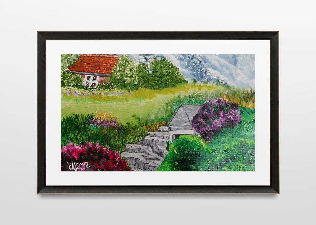 Mountain Cottage Landscape