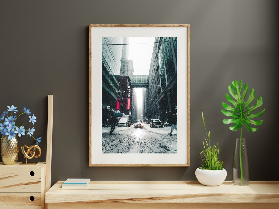 Snowy City Street