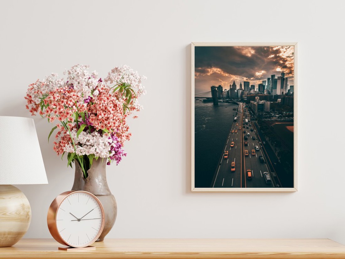 Sunset Over Urban Highway