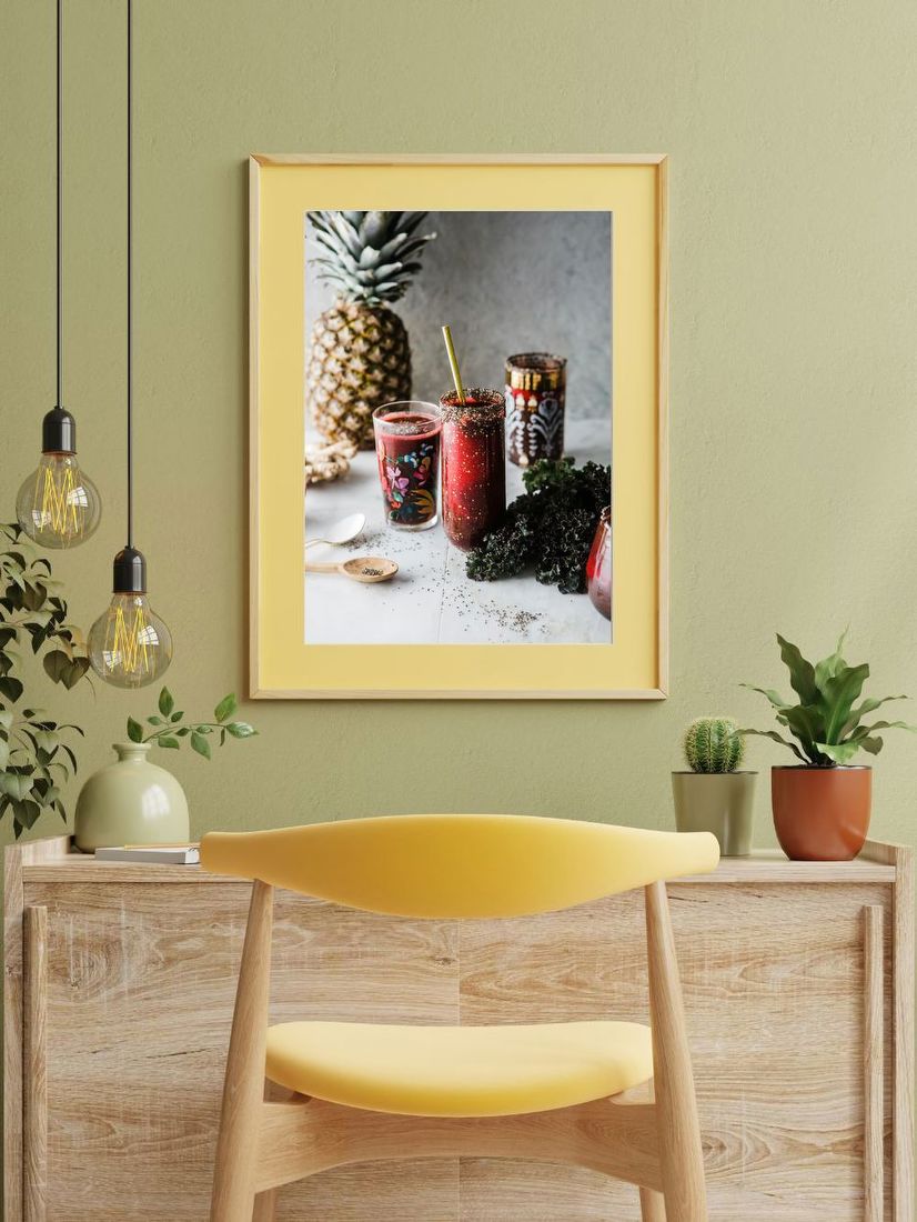 Vibrant Red Smoothie Setup