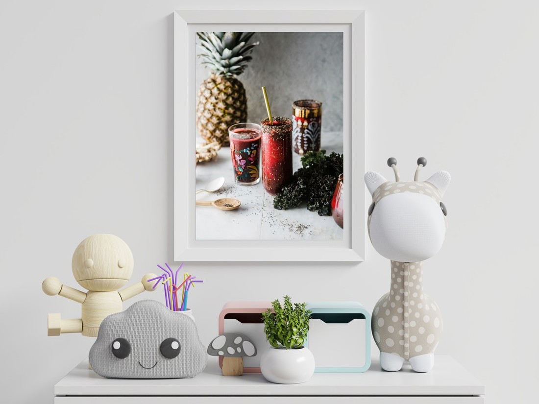 Vibrant Red Smoothie Setup