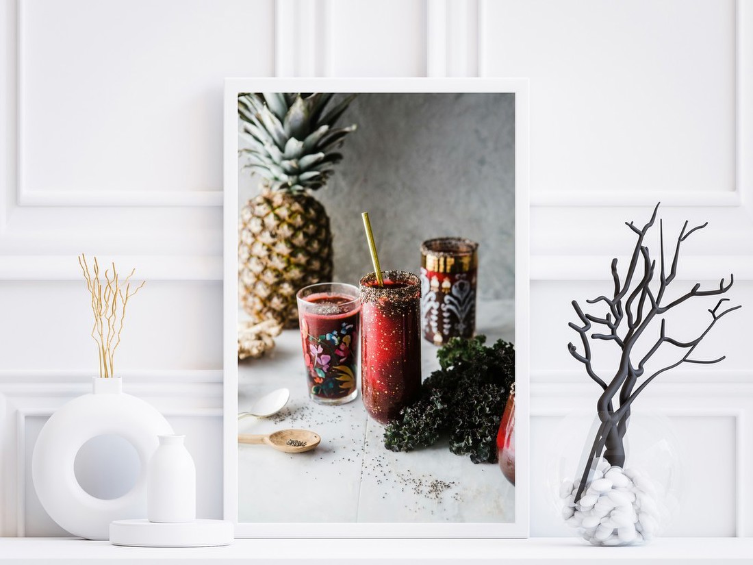 Vibrant Red Smoothie Setup