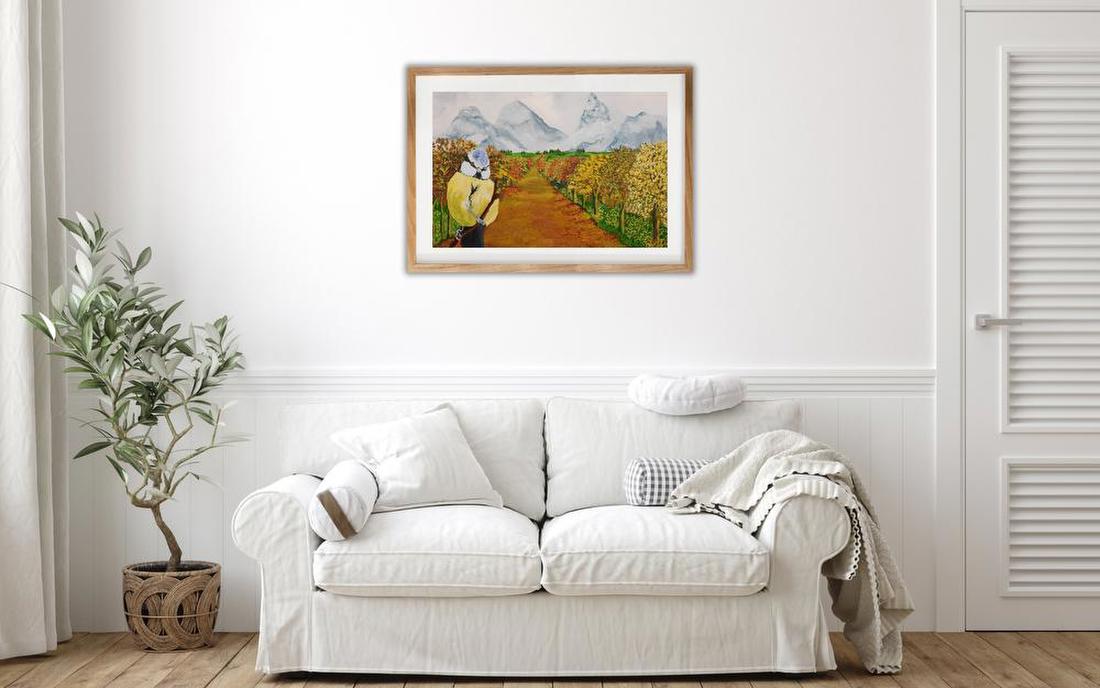Bird Sentinel in Autumn Valley