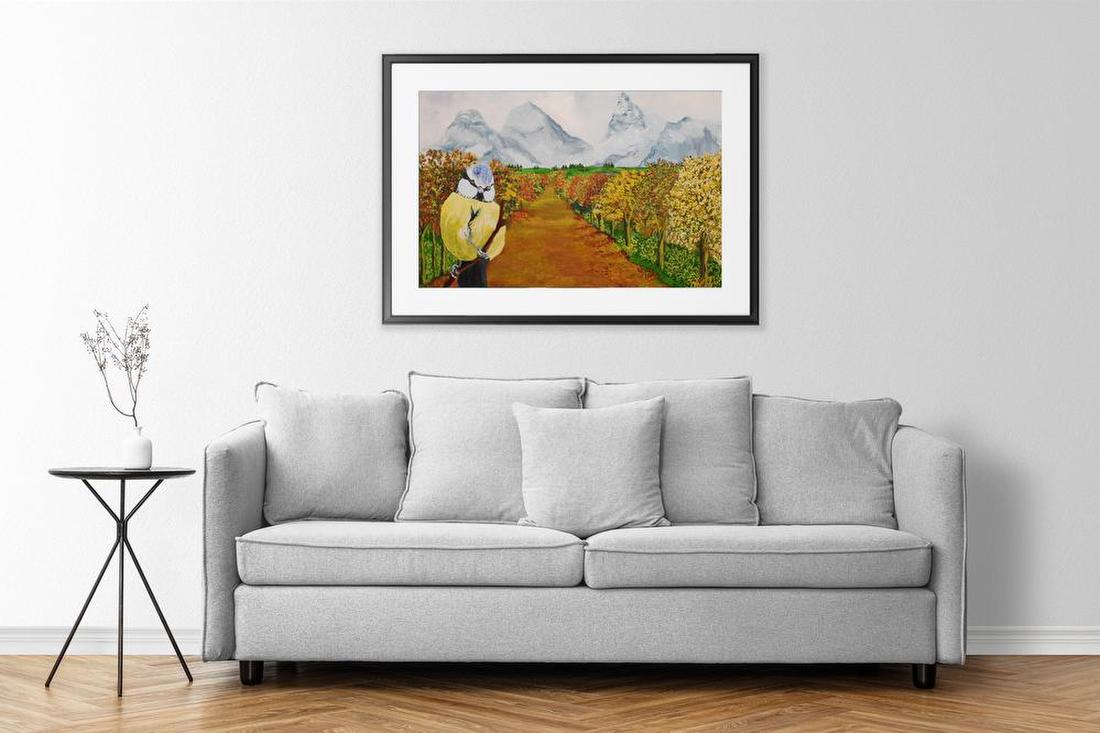 Bird Sentinel in Autumn Valley